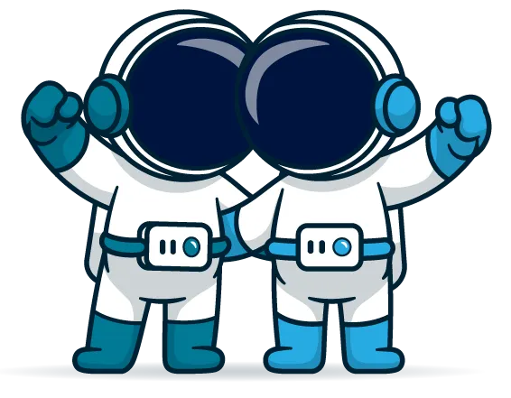Orbit, the Launch Fulfillment astronaut mascot